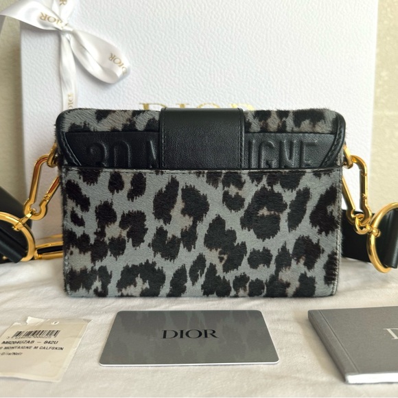 ❌SOLD❌DIOR 30 Montaigne Grey Mizza Pony Hair Calfskin Leather Box Bag - Picture 7 of 13